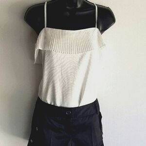 White House Black Market Pleated Flounce Camisole